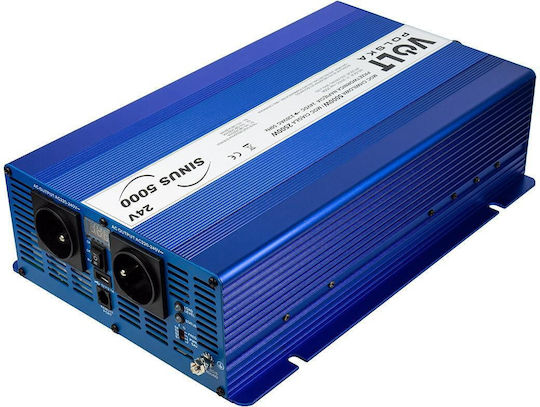 Volt Polska Car Inverter 2500W to Converter 24V DC in 230V AC with 1xUSB