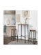 Scaune Bar Metal Brown With Black 2buc 32x32x65buc