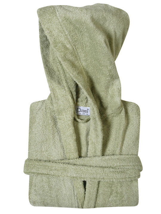 Das Home 5907 Bademantel mit Kapuze Olive 430gr/m²
