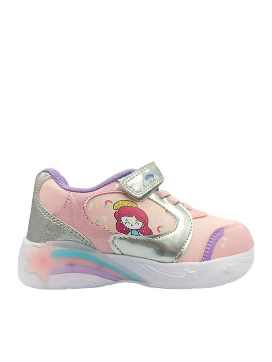 Bacio & Bacio Kinder Sneakers mit Lichtern Rosa