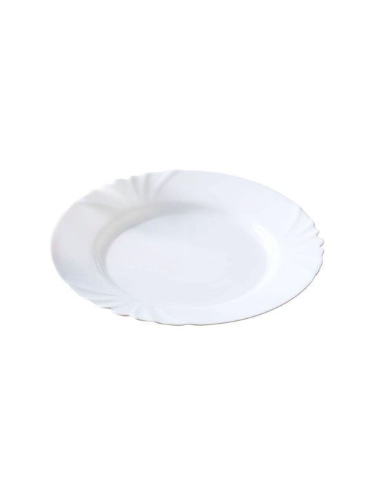 Plate Soup Glass White