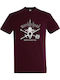 Mordorhead Middle Earth Tour Lord Of The Rings T-shirt Burgundy Cotton