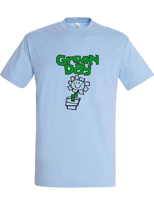 Kerplunk Flower Green Day T-shirt Γαλάζιο Βαμβα...
