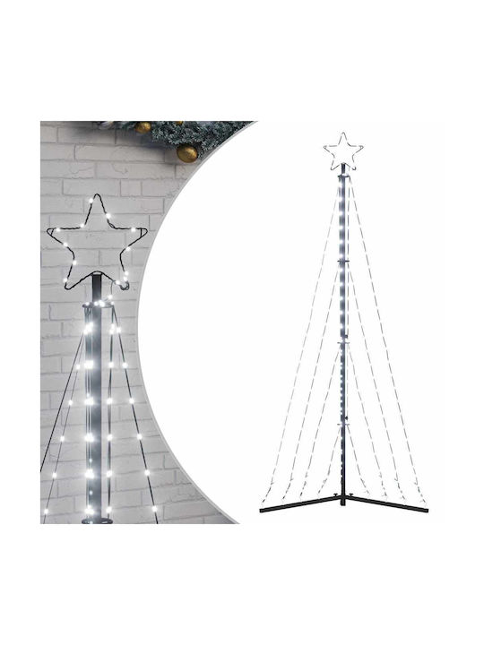 Hanging Ornament Tree White Illuminated 187cm