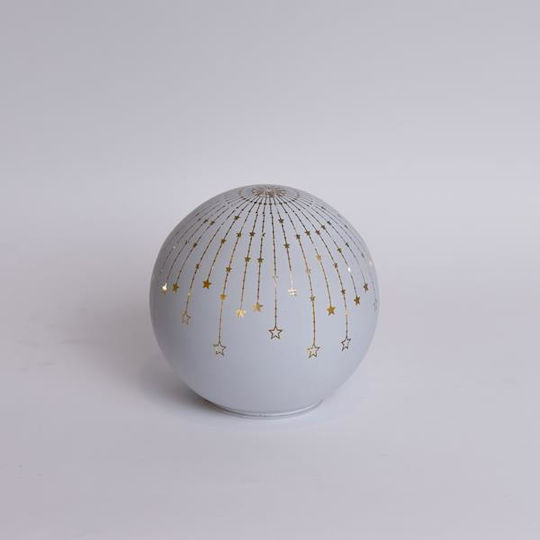 Eurolamp Illuminated Christmas Glass Figure Ball White 15x15x15cm 34pcs