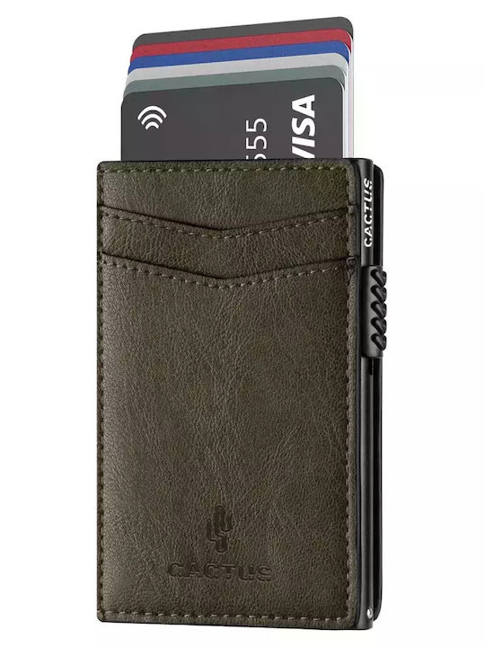 Мъжко Портфейл За Карти С RFID Зелен