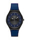 Swatch Duet At Dusk Men's Watch Battery with Blue Rubber Strap