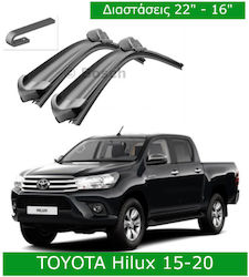 Bosch Aerotwin 3398000028 Front Set Wiper Blades for Toyota Hilux 2015-2020 Set 55cm 40cm 22" & 16" 2 Pieces Bosch Aerotwin 3398000028 Front Set Wiper Blades for Toyota Hilux 2015-2020 Set 55cm 40cm 22" & 16" 2 Pieces