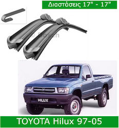 Bosch Aerotwin 3398000024 Front Set Wiper Blades for Toyota Hilux N140 N150 N160 N170 1997-2005 Set 43cm 43cm 17" & 17" 2 Pieces Bosch Aerotwin 3398000024 Front Set Wiper Blades for Toyota Hilux N140 N150 N160 N170 1997-2005 Set 43cm 43cm 17" & 17" 2 Pieces