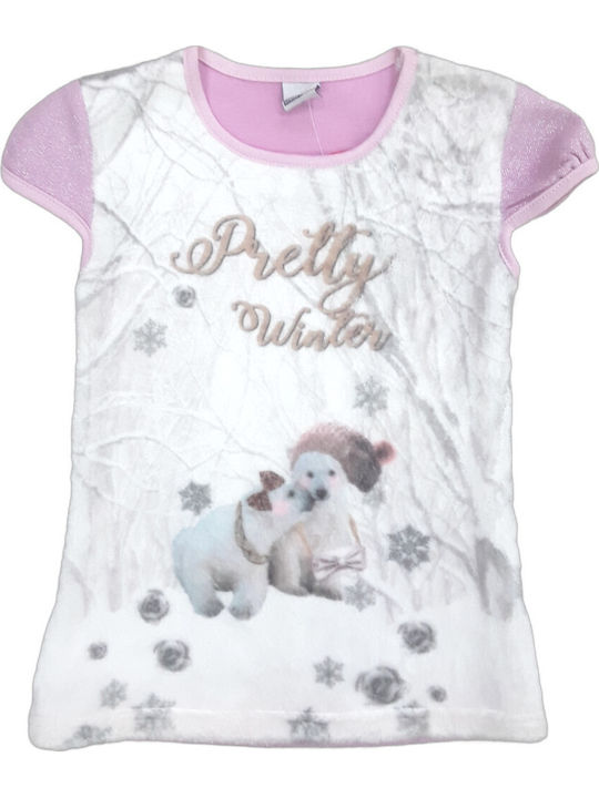 Kids Dress Short Sleeve with Accessories White
