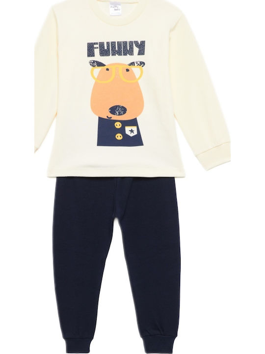 Pretty Baby Детска пижама Зимна Cream Blue