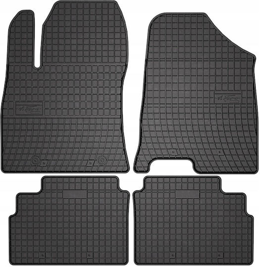 Frogum Set Front and Back Car Mats 4 Pieces for Hyundai Kona 2022 Black