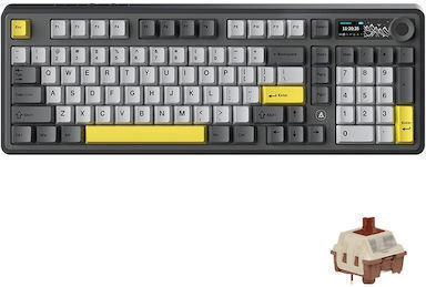Ajazz AK980 Wireless Gaming Mechanical Keyboard with Merrard switches and RGB lighting (English US) Gray
