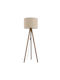 TK Lighting Φωτιστικό Δαπέδου με Ντουί για Λαμπτήρα E27 Καφέ