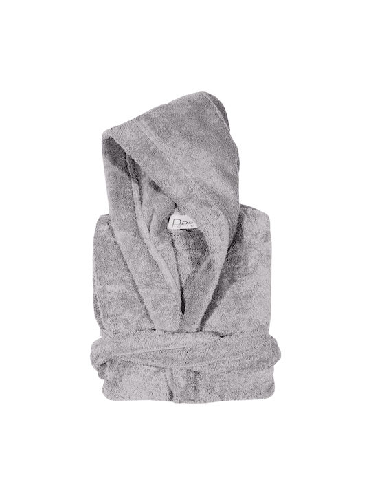 Das Home Παιδικό Μπουρνούζι Grey με Κουκούλα