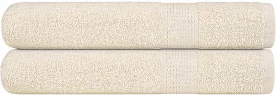 vidaXL Set 2 Hotel Pool and Beach Towels 200x80 cm 360gsm Beige