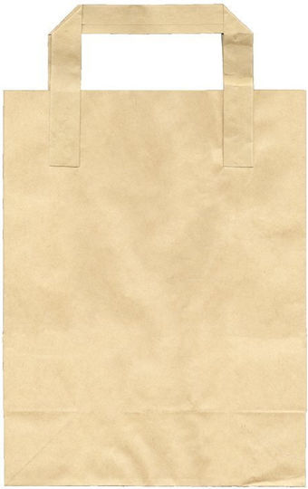 Paper Bag Take-away Handle Bottom Kraft 19x8x25cm Set of 500