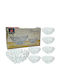 Glass Salad Bowl Transparent 7pcs
