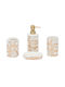 Keskor Keskor Ceramic Bathroom Accessory Set White 4 Pieces