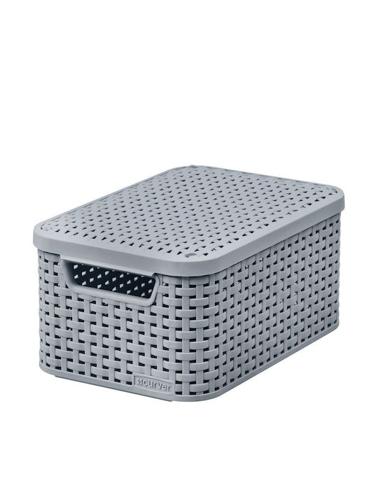 Curver Καλάθι Απλύτων Πλαστικό 6lt με Καπάκι 29.1x19.8x14.2cm Γκρι
