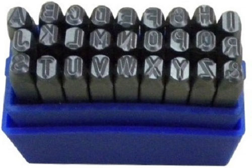 Set 27 Buchstabenstempel 4mm Bass Polska
