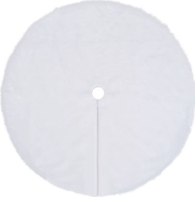 Christmas Tree Skirt Fabric White with Furry Texture D150cm.