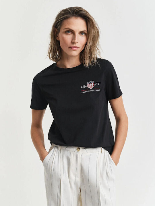 Gant Archive Shield Tricou Negru