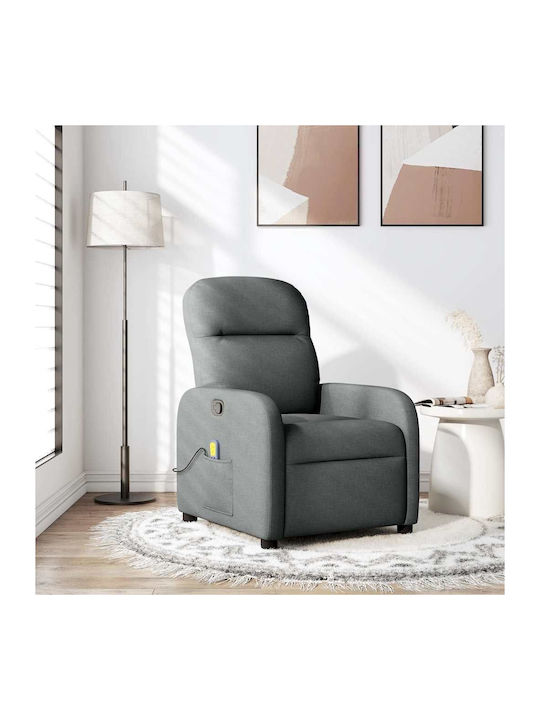 Dunkel Relaxsessel Friseurwaschbecken mit Fußhocker Dark Grey 66x88x95cm