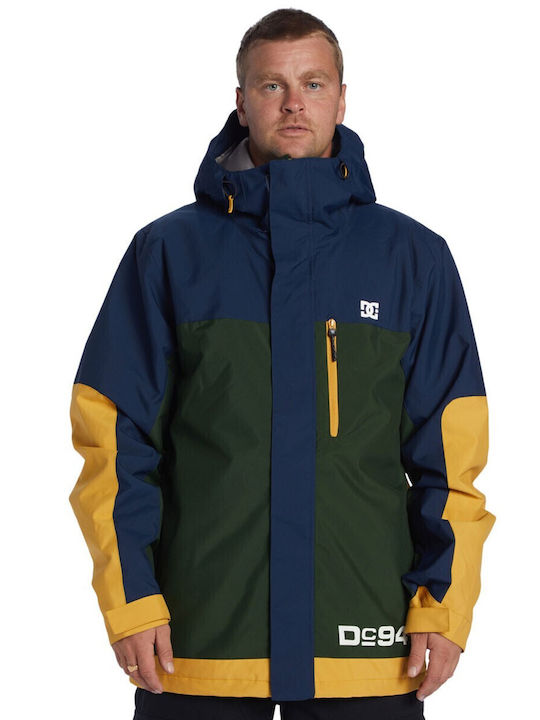 DC Defiant 10k ADYTJ03084-BTK0 Ανδρικό Μπουφάν για Σκι & Snowboard Μπλε
