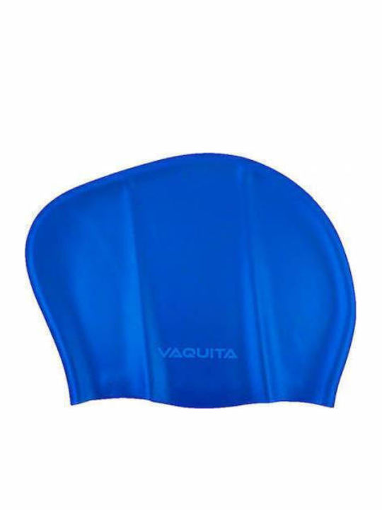 Vaquita Silicone Adults Swimming Cap Blue