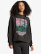 Keep It Up Long Women's Sweatshirt Hooded Black Sands