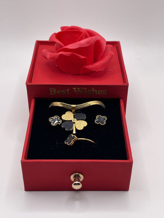 Set with Necklace , Earrings & Ring from Steel
