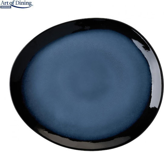 Set 4 Oval Ceramic Plates 28 Cm Serenity