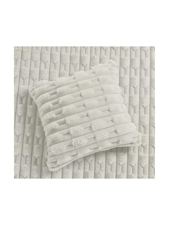Liolios Home Boggi Sofa Cushion Fur White 45x45cm