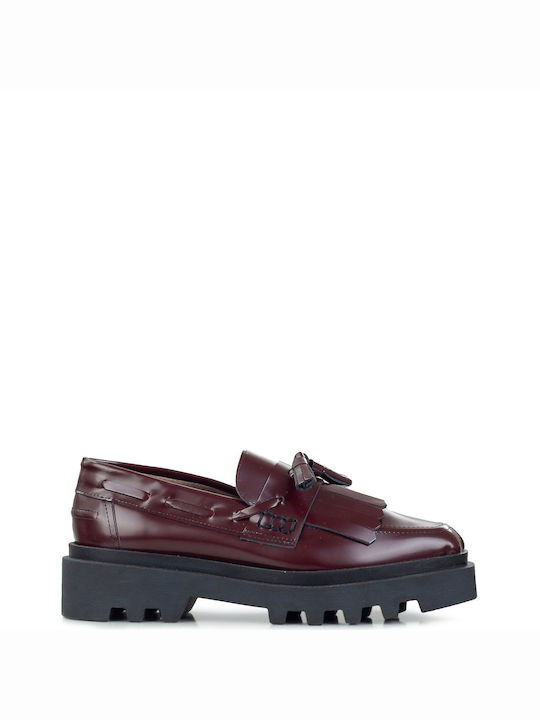 Boss Shoes Damen Mokassins in Burgundisch Farbe