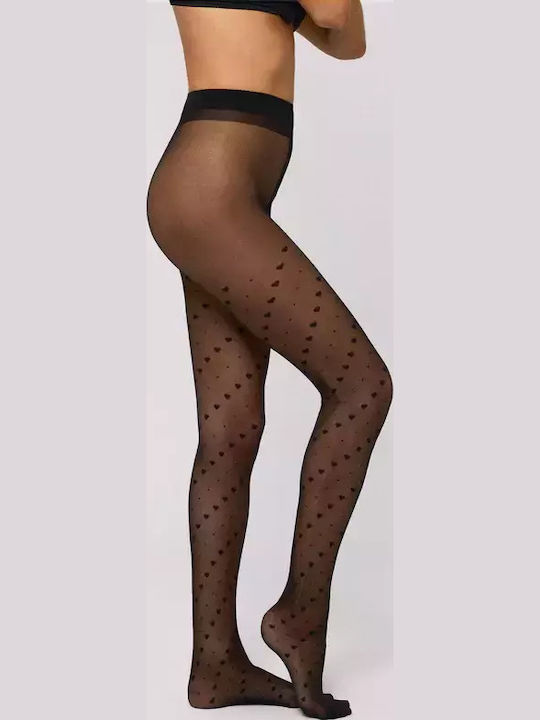 Ciorapi dama 20 Den Black Print