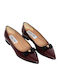Anatomic Leather Pointy Ballerinas Burgundy
