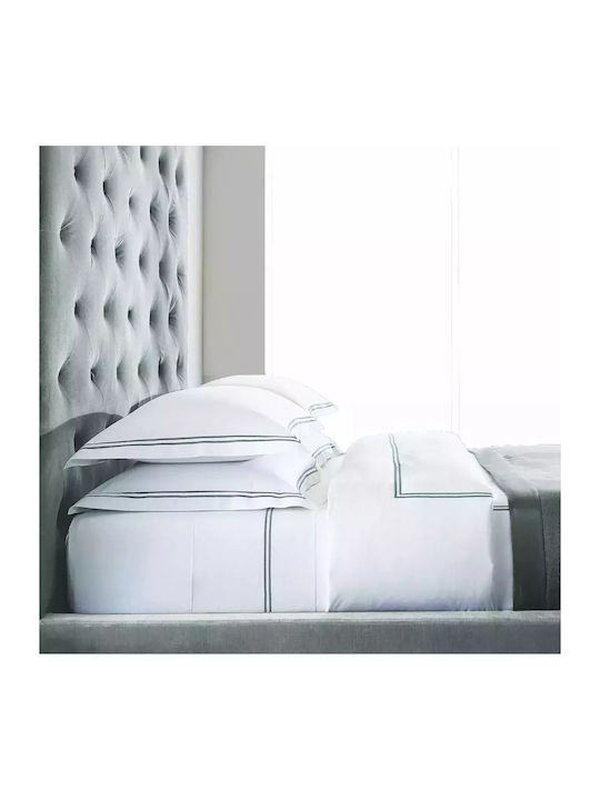 Makis Tselios Home Bar10 Σετ Σεντόνια King Size 260x270εκ. White/grey (4τμχ)