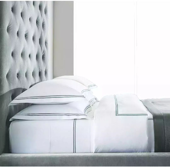 Makis Tselios Home Bettwäsche-Set King Size 260x270cm. Bar10 White/grey 4Stück