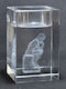 Crystal Candle Holder Thinker 5x5x8cm Pol 5112205