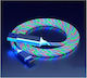 Panora LED USB 2.0 Cable USB-C Male - USB-A Multicolour 1m 13847