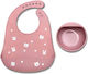 Lorelli Feeding Set made of Silicone Pink 2pcs