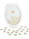 Wish Frame 40 X 24 Cm + 40 Wooden Hearts 3.5 Cm Beauty Home