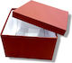 Luxury Square Paper Gift Box Red 35x35x35cm