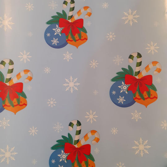 Florio Christmas Wrapping Paper for Gift Light Blue 70cm.