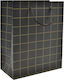 Ankor Checkered Paper Bag for Gift Black 26.5x33x14cm.