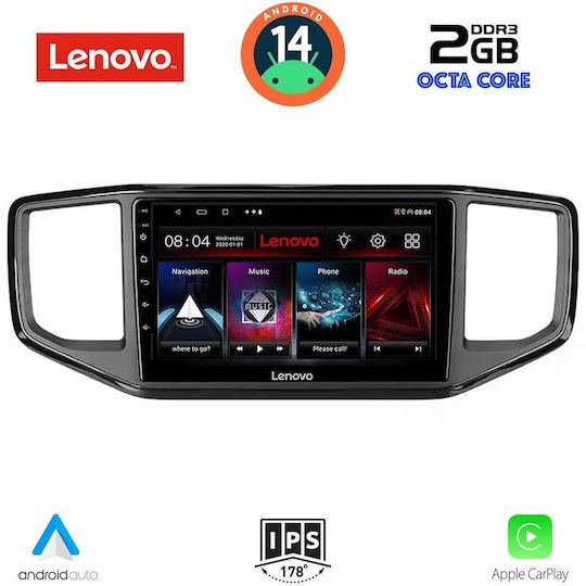 Lenovo Автомобилна Аудио Система (Блутут/USB/AUX/WiFi/GPS/Apple-Carplay/Android-Auto) с Тъчскрийн 9"