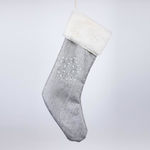 Christmas Decorative Polyester Silver Socks L45...