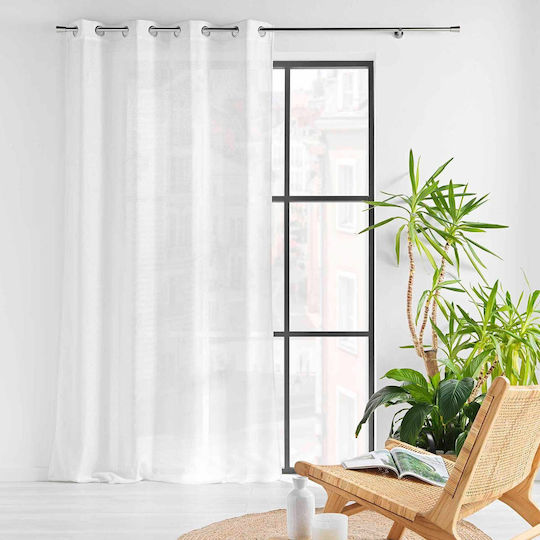 L-c Louaine with Grommets White 140x280cm