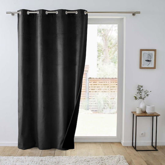 Douceur d'Intérieur L-c Vorhänge mit Grommets Schwarze 140x260cm
